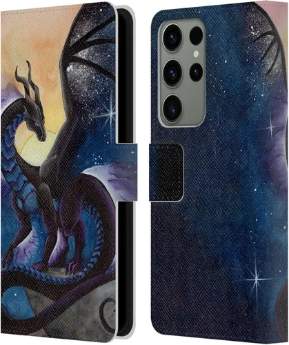 Vista 287 de Head Case Designs Officially Licensed Carla Morrow Galactic Entrancement Dragons Leather Wallet Case Compatible with Samsung Galaxy A07 4G
