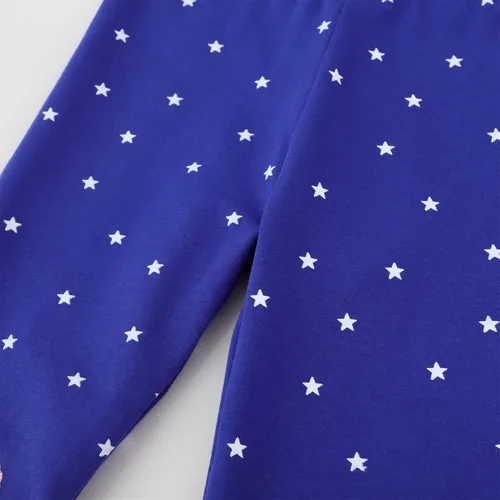 Vista 5 de KISSOURBABY Leggings para niñas pequeñas, pantalones elásticos de moda, pantalones cómodos