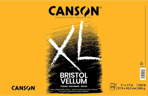 Vista 12 de Canson Papel Bristol Serie XL, Liso, Bloc Encuadernado con Espiral, 7 x 10 pulgadas, 25 hojas (100lb/260g) - Papel de Artista para Adultos