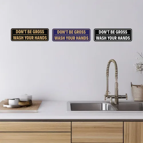 Vista 4 de Letrero de puerta o pared con texto en inglés "Don't Be Gross ("No seas gros") con texto en inglés "Don't Be G