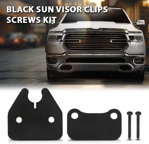 Vista 4 de G-PLUS Clips para visera solar, compatibles con camionetas Dodge Ram 1500 2019, 2020, 2021, 2022, 2023, 2023, 2019, 2020, 2023, 2 clips de visera