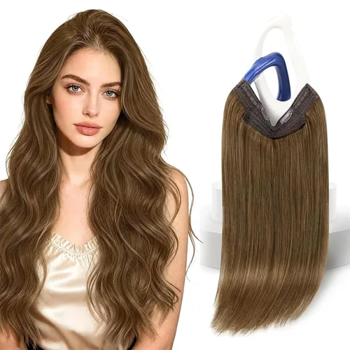 Vista 14 de Sunny - Extensiones de cabello humano real, con cable/hilo y clips ajustables, aplicación invisible, 2.82 onzas, 12 pulgadas, color rubio cenizo