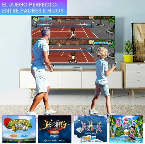 Vista 4 de Consola de videojuegos con más de 100 juegos, consola de videojuegos portátil para niños Plug and Play Video Games for TV, Shooting Games,Game Gun