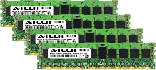 Vista 2 de A-Tech Kit de 32 GB (4 x 8 GB) RAM para Supermicro SUPER X9DRi-LN4F+, X9DRW-7TPF+, X9QRi-F+, X9SRD-F, X9SRE-3F, X9SRH-7TF, X9SRi-F DDR3 1866MHz