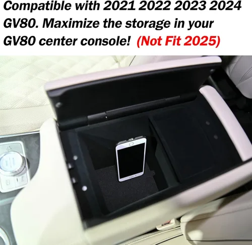 Vista 9 de Center Console Organizer Tray For Genesis GV80 2021-2024