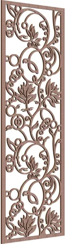 Vista 157 de Caspian Paneles de pared de madera con calado decorativo perforado, 9 3/8 pulgadas de ancho x 24 3/8 pulgadas de alto x 1/4 de alto, cereza