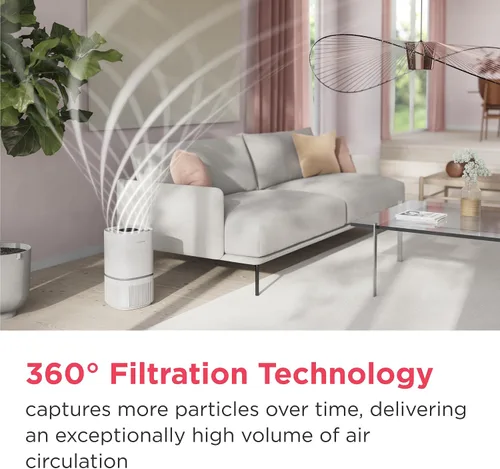 Vista 12 de Frigidaire PureA300 purificador de aire HEPA para dormitorios pequeños, cubre hasta 850 pies cuadrados, filtración de 3 etapas, certificación Energy