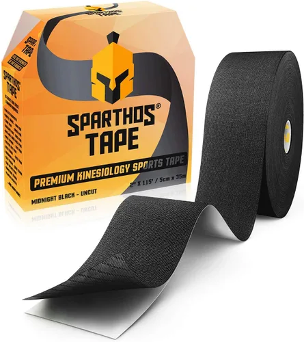 Vista 10 de Kinesiology tape spartan tape apoyo perfecto para athletic kinesiología, Rollo de velcro, recuperación y fisioterapia guía. Uncut rollo de 115 pies