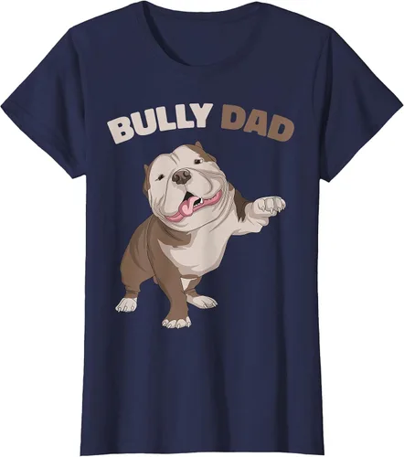 Vista 91 de American Bully Dad Dog Owner Father Funny Men T-Shirt Asphalt Grey