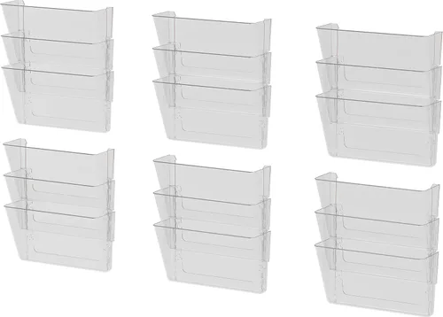 Vista 35 de Storex Archivadores de pared, tamaño legal, 16 x 10.55 x 4 pulgadas, transparentes, juego de 2 (70224A06C)