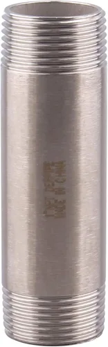 Vista 2 de 1" X 1" NPT Macho NPT Acero Inoxidable 304 Colocación Acoplamiento de Tubo Moldeado 4" Longitud