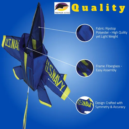 Vista 3 de Premier Kites Plano Ángel Azul 3D