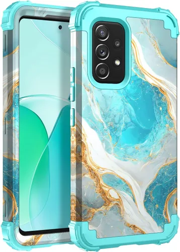 Vista 124 de Hocase Funda para Galaxy A37 5G, protección resistente a prueba de golpes, parachoques de goma de silicona suave+funda protectora híbrida