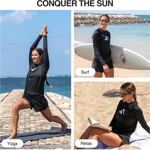 Vista 5 de Kanu Surf Rashguard de manga larga Keri UPF 50+ para mujer