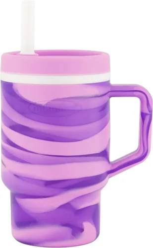 Vista 11 de Infantino Mi primer vaso, taza de silicona con pajita y asa, vaso de bebé resistente a derrames para llevar, botella de transición libre de BPA