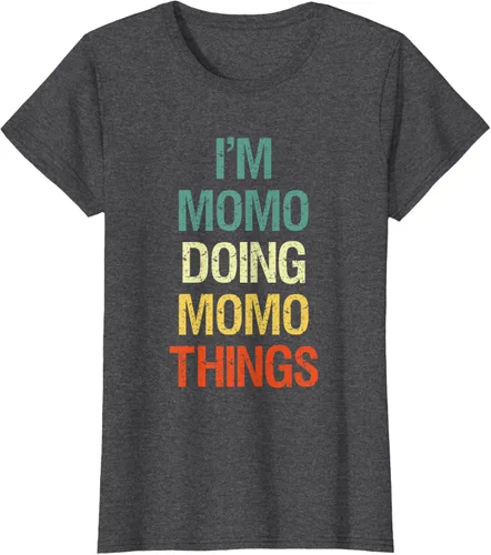 Vista 6 de I'M Momo Doing Momo Things - Camiseta de regalo con nombre personalizado, Negro, S