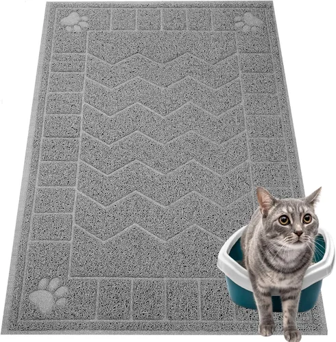 Vista 8 de Alfombrilla para Arena de Gatos, Alfombrilla Atrapa Arena Suave para las Patas de Gatitos, 35" x 24" Alfombrilla para Caja de Arena de Gatitos