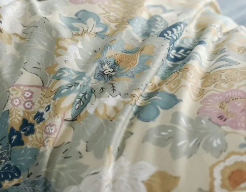 Vista 8 de Eikei Home Damasco Medallion - Juego de funda de edredón de lujo con estampado Paisley bohemio, 400 hilos, algodón egipcio, satén, vibrante