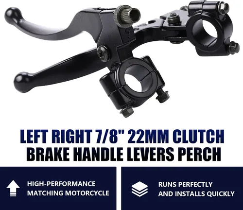 Vista 3 de Palancas de freno de embrague izquierda derecha de 7/8 pulgadas de 0.866 in compatibles con Honda XR80 XR100 CRF70 CRF80 CRF100 Pit Dirt Motor Bike