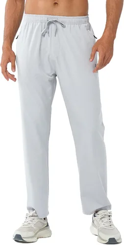 Vista 4 de NORTHYARD Pantalones deportivos para correr para hombre, pantalones de gimnasio ligeros, pantalones de correr con dobladillo abierto