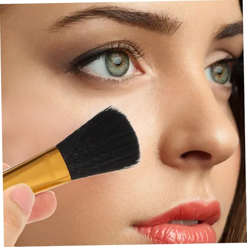 Vista 5 de Makeup Brush Organizer Case Black Leather Makeup Brush Bag with Eyebrow Pencil Holder for Women