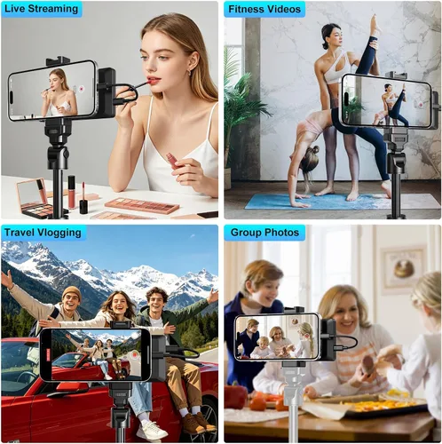 Vista 6 de Newmowa - Pantalla de monitor para selfie para teléfono, 4K 30 fps con cable y grabación inalámbrica de 1080P, clip magnético para cámara trasera