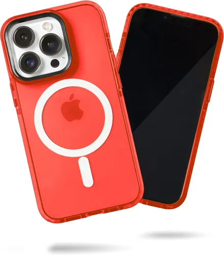 Vista 12 de SteepLab Funda de barrera para iPhone 13, protección de 360 grados que absorbe impactos con bisel elevado y colores llamativos (cielo azul brillante)