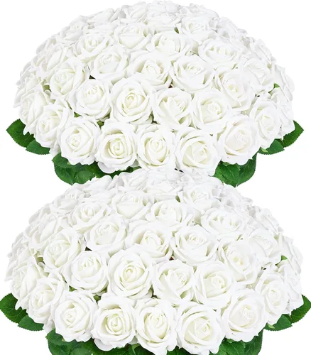 Vista 11 de 50 flores artificiales de rosas negras, ramo de rosas falsas de terciopelo