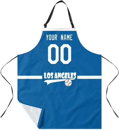 Vista 14 de ANTKING Custom Apron with Pocket Custom Any Name and Any Number Gifts for Dad Men Fans