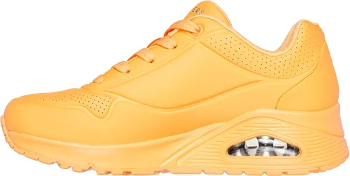 Vista 10 de Skechers Tenis UNO Stand on Air para mujer Tenis casuales, plantilla de espuma viscoelástica refrigerada por aire, amortiguación visible de Rojo