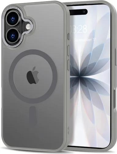 Vista 346 de Anuck - Funda magnética para iPhone 11 compatible con MagSafe, carcasa trasera mate translúcida dura, borde de TPU, delgada, resistente a impactos