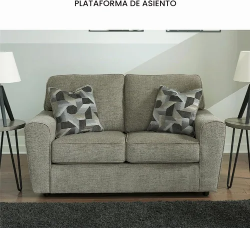 Vista 8 de Signature Design by Ashley Cascilla Sofá biplaza casual, gris claro