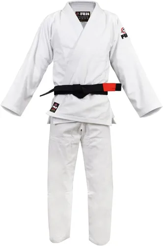 Vista 8 de FUJI Uniforme de Jiu Jitsu Brasileño de Estilo Versátil Todo Terreno Negro (letras negras)