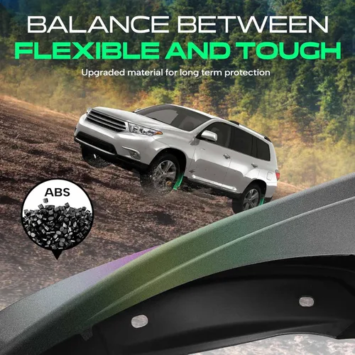 Vista 6 de YHTAUTO Protectores contra salpicaduras de repuesto para Ford Explorer 2011-2018, accesorios para guardabarros para automóvil, protector de rueda