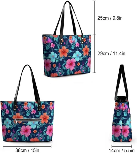 Vista 2 de Bolso de mano para mujer, bolso de hombro con asa duradera, bolso de cuero PU