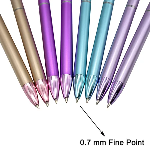 Vista 7 de Maydahui 24 bolígrafos novedosos (12 bolígrafos retráctiles de diamante grande + 12 bolígrafos de gel de sirena para niñas, mujeres y estudiantes)