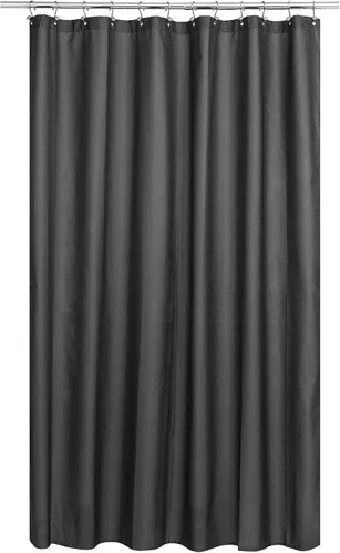 Vista 49 de N&Y Home Cortina o forro de tela para ducha, lavable a máquina, estrecho, negro, de 36 x 72 pulgadas Hotel Quality, Bottom Magnets, Washable