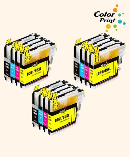 Vista 2 de Cartucho de tinta compatible LC 61 MFC-J615W de repuesto para Brother LC61 LC-61 LC65 LC61BK para impresora MFC-795CW 990CW MFC-J265W MFC-J270W