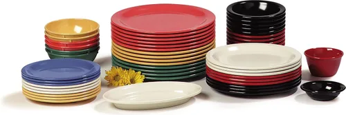 Vista 8 de Carlisle FoodService Products Dallas Ware - Plato de plástico reutilizable con borde para bufés, hogar y restaurantes, melamina, 9 pulgadas