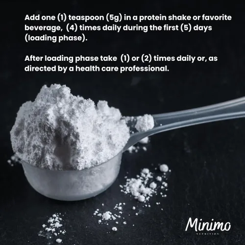 Vista 5 de Monohidrato de creatina en polvo, 5000 mg por porción, 50 porciones, 100% puro, apoya la energía y la fuerza muscular, 8.8 onzas