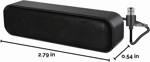 Vista 10 de ZETIY Altavoz de computadora actualizado, altavoz alimentado por USB para escritorio, PC con Windows, Mac. Mini barra de sonido portátil Plug and
