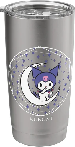 Vista 9 de Kuromi Vaso aislado de acero inoxidable cósmico