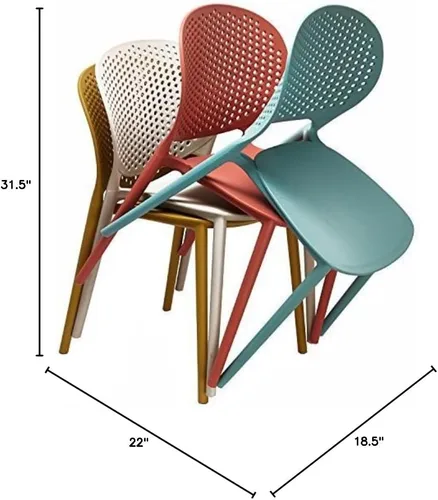 Vista 3 de 2xhome Juego de 2 sillas de comedor para patio Silla auxiliar moderna apilable para piscina al aire libre Plástico resistente a la intemperie