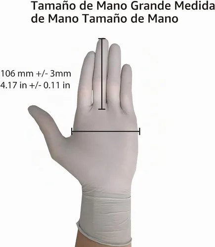 Vista 7 de Guantes desechables, aptos para alimentos, guantes de nitrilo Lite Duty, ligeros y resistentes, (250 unidades)
