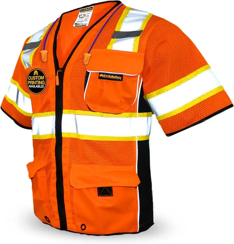 Vista 8 de KwikSafety Men's & Women's Class 3 Safety Vest ANSI OSHA Hi Vis Vest