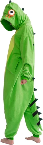 Vista 5 de ofodoing Adult Lizard Onesie Animal One-piece Pajamas Cosplay Homewear Sleepwear Jumpsuit Costume for Women Men