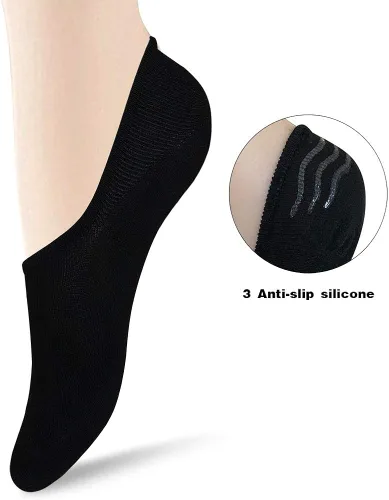 Vista 8 de AKOENY No Show Socks - Calcetines de corte bajo para mujer botines planos sin cordones 6-9 pares