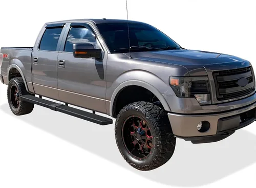 Vista 6 de APS Estribos (barras laterales y escalones laterales) compatibles con Ford F150 SuperCrew Cab 2009-2014 con caja de 5.5 pies (requiere perforación)