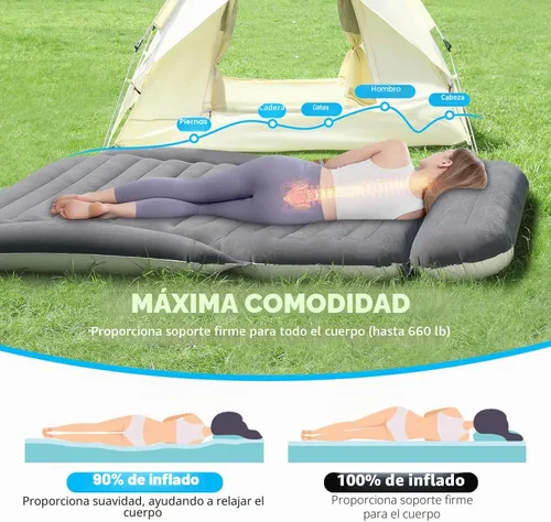 Vista 3 de KMZ SUV - Colchón de aire para automóvil, camión y campamento, juego