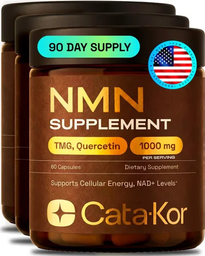 Vista 10 de Cata-Kor Suplemento NMN - Suplemento NAD 4 en 1 con quercetina TMG Resveratrol - Alternativa NMNH - Apoya la energía celular y el nivel de NAD+
